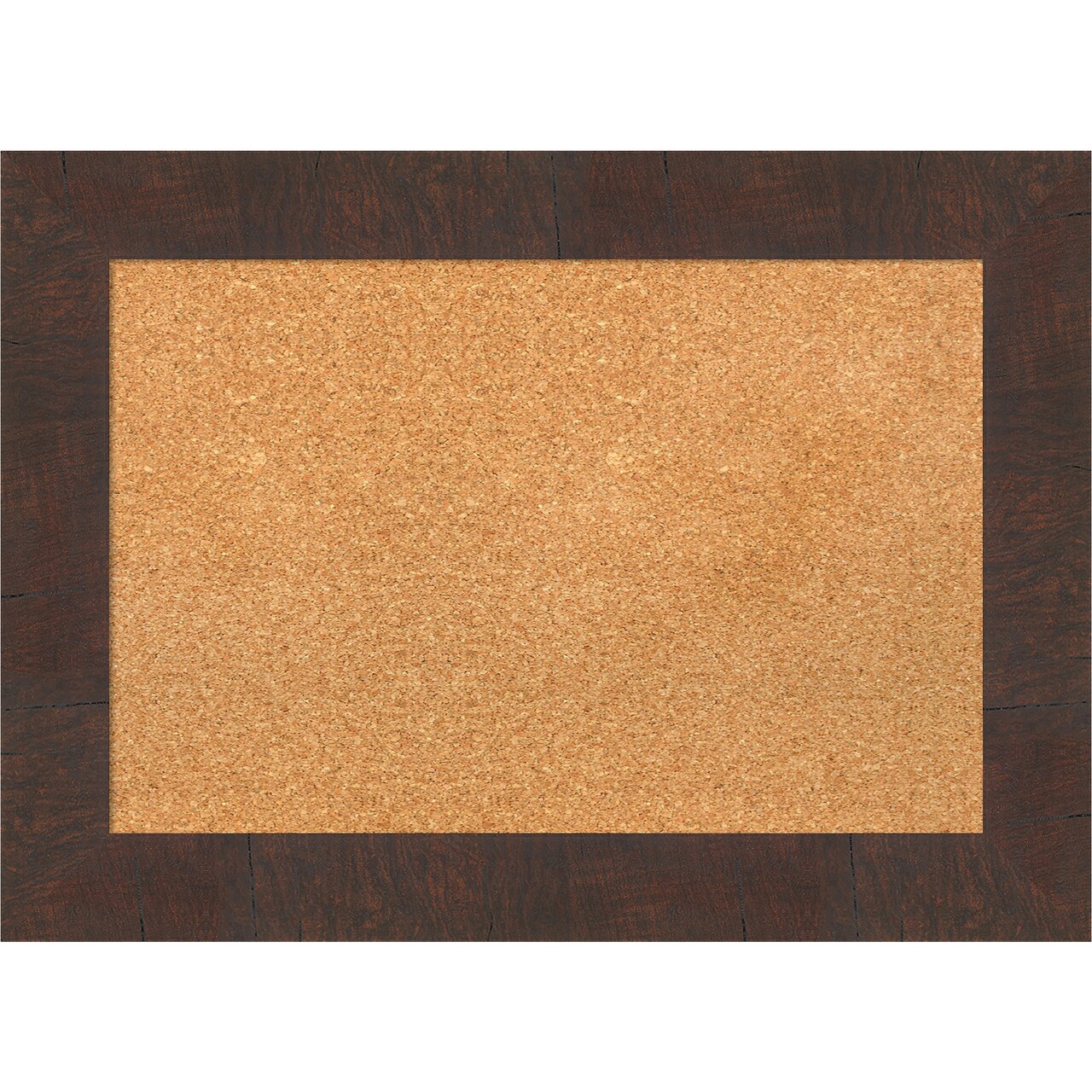 Cork Board, Wildwood Brown Frame - Bulletin Board, Organization Board, Pin Board